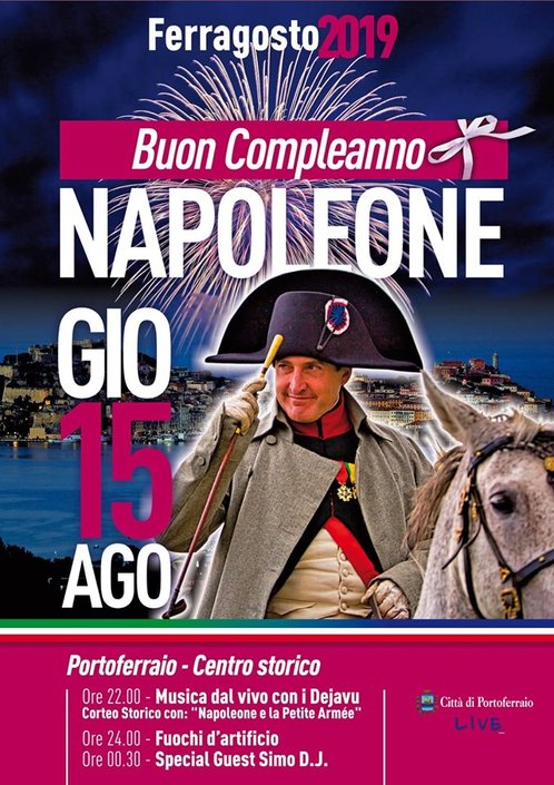 A PORTOFERRAIO MUSICA E FUOCHI D’ARTIFICIO PER IL COMPLEANNO DI NAPOLEONE.